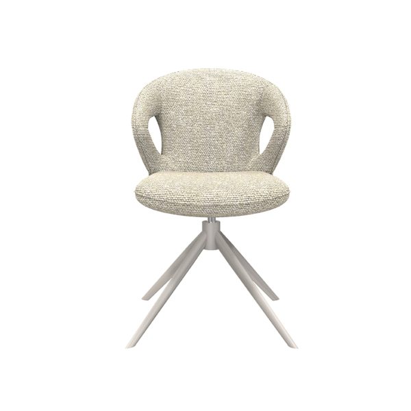 LABEL51 Eetkamerstoel Zurich - Naturel - Boucle - Taupe Frame - Afbeelding 5