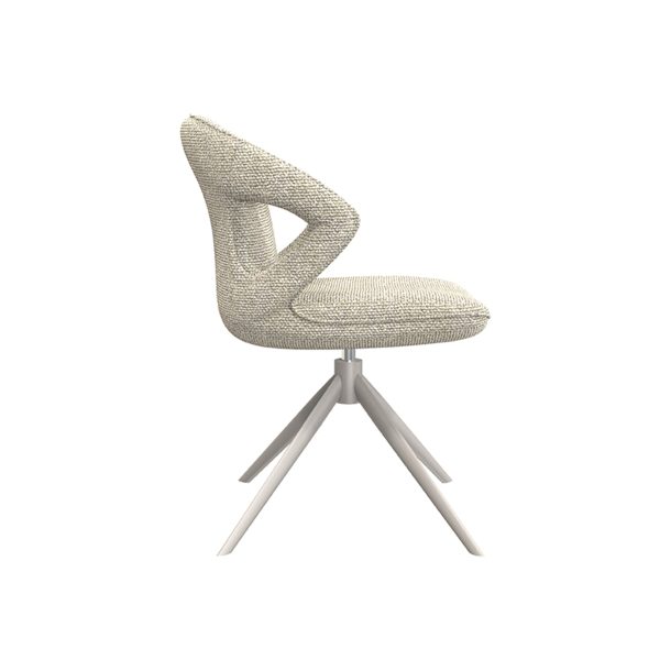 LABEL51 Eetkamerstoel Zurich - Naturel - Boucle - Taupe Frame - Afbeelding 6