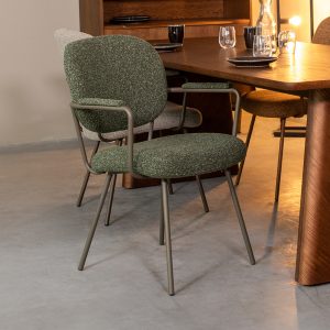 LABEL51 Eetkamerstoel Lausanne - Forest - Boucle - Forest Frame