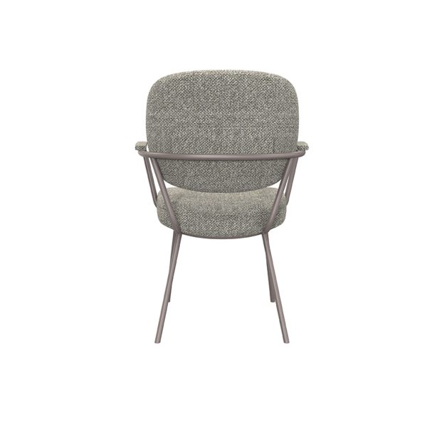 LABEL51 Eetkamerstoel Lausanne - Truffel grijs - Boucle - Bronze Frame - Afbeelding 5