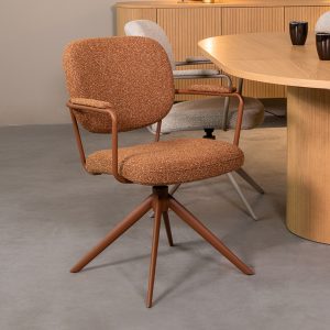 LABEL51 Eetkamerstoel Basel - Coral - Boucle - Coral Frame