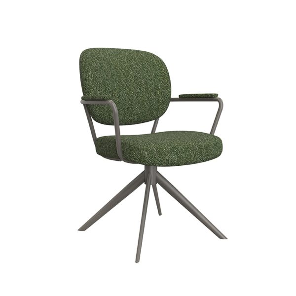 LABEL51 Eetkamerstoel Basel - Forest - Boucle - Forest Frame - Afbeelding 3