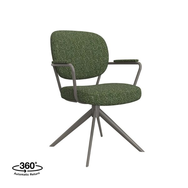 LABEL51 Eetkamerstoel Basel - Forest - Boucle - Forest Frame - Afbeelding 2