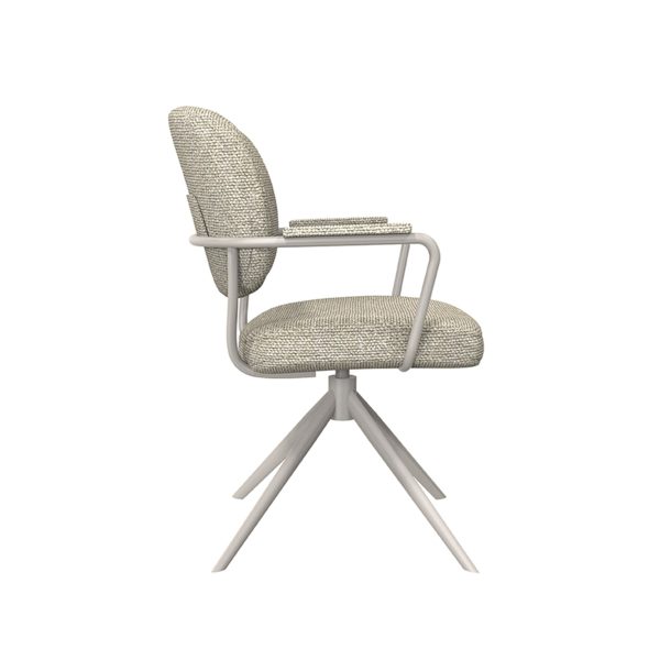 LABEL51 Eetkamerstoel Basel - Naturel - Boucle - Taupe Frame - Afbeelding 6