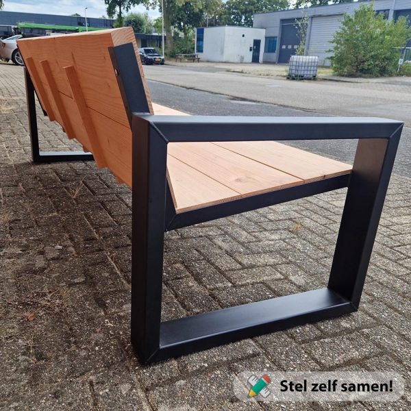 Zijaanzicht-tuinbank