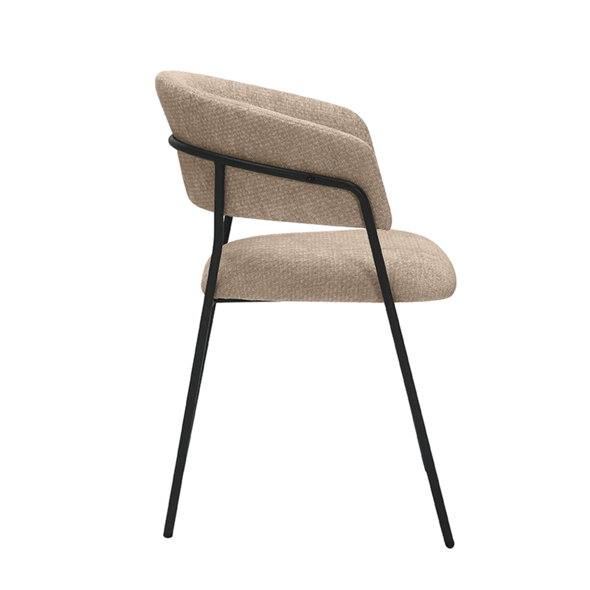 LABEL51 Eetkamerstoel Luuk - Clay - Elite - Black Frame - Afbeelding 3