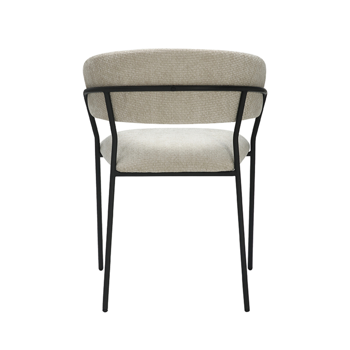 LABEL51 Eetkamerstoel Luuk - Naturel - Elite - Black Frame - Afbeelding 5