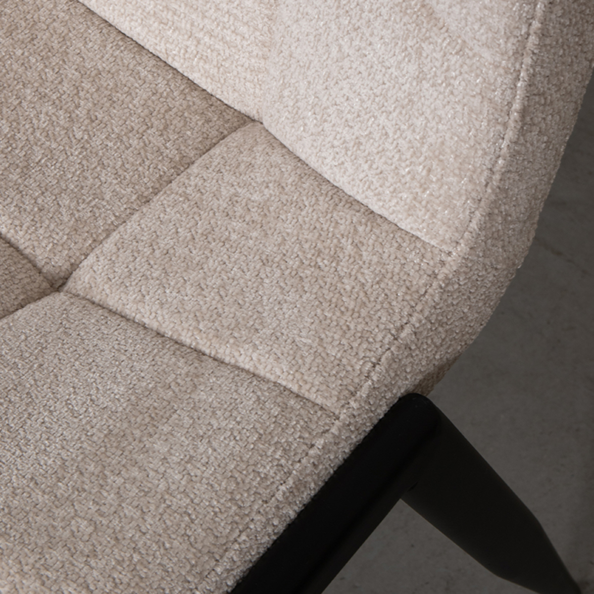 LABEL51 Eetkamerstoel Noor - Naturel - Elite - Black Frame - Afbeelding 6