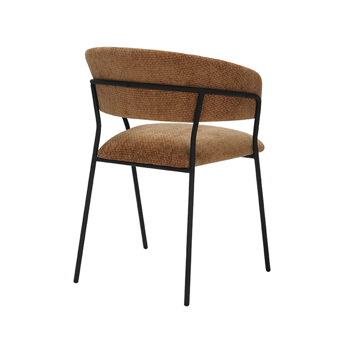 LABEL51 Eetkamerstoel Luuk - Cognac - Elite - Black Frame - Afbeelding 4