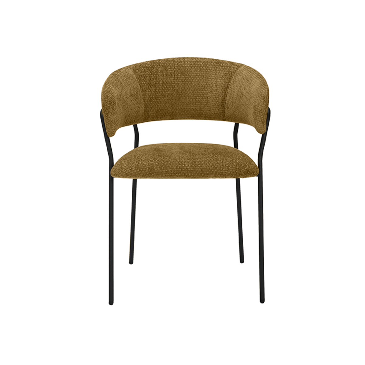 LABEL51 Eetkamerstoel Luuk - Mustard - Elite - Black Frame - Afbeelding 2