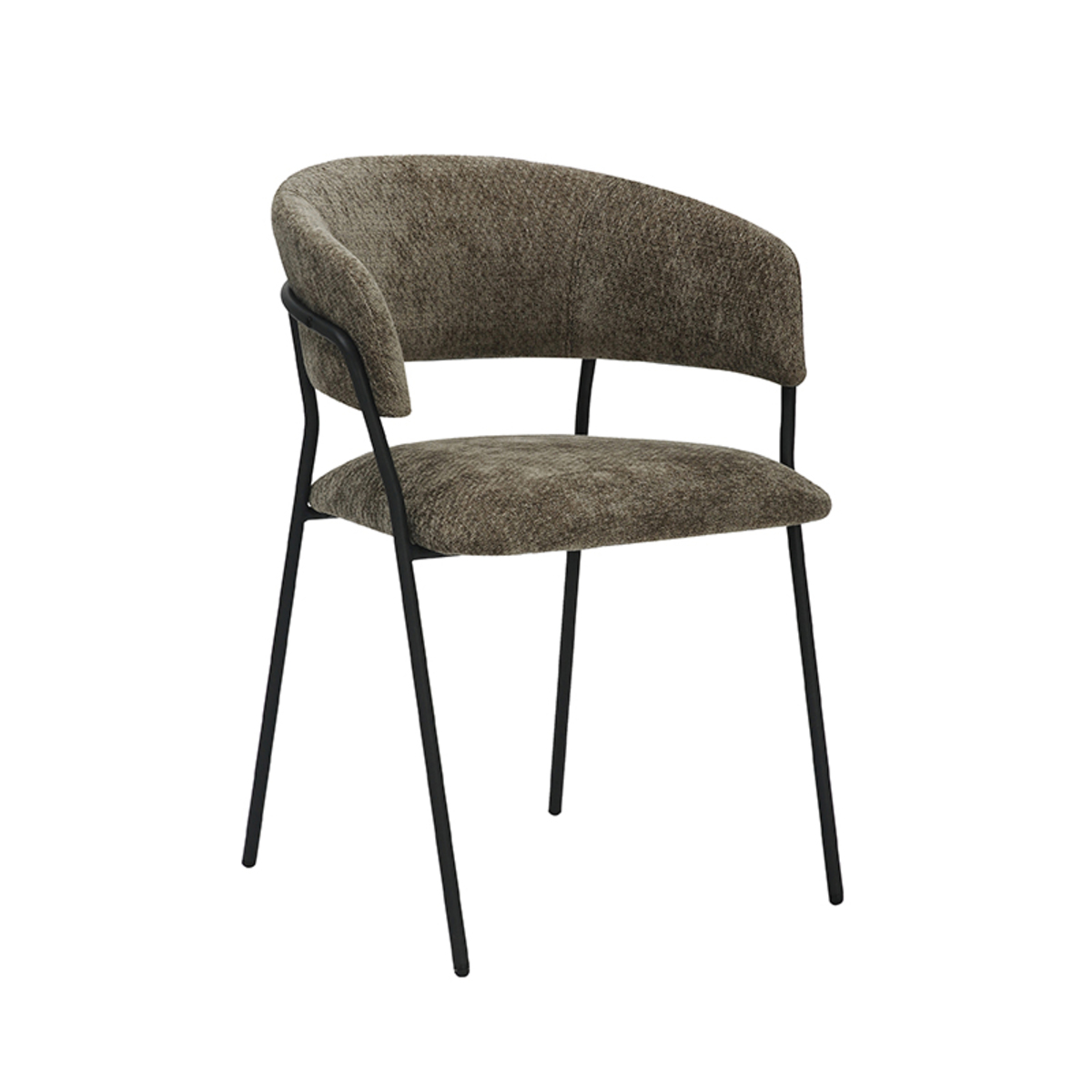 LABEL51 Eetkamerstoel Luuk - Hunter - Elite - Black Frame - Afbeelding 2