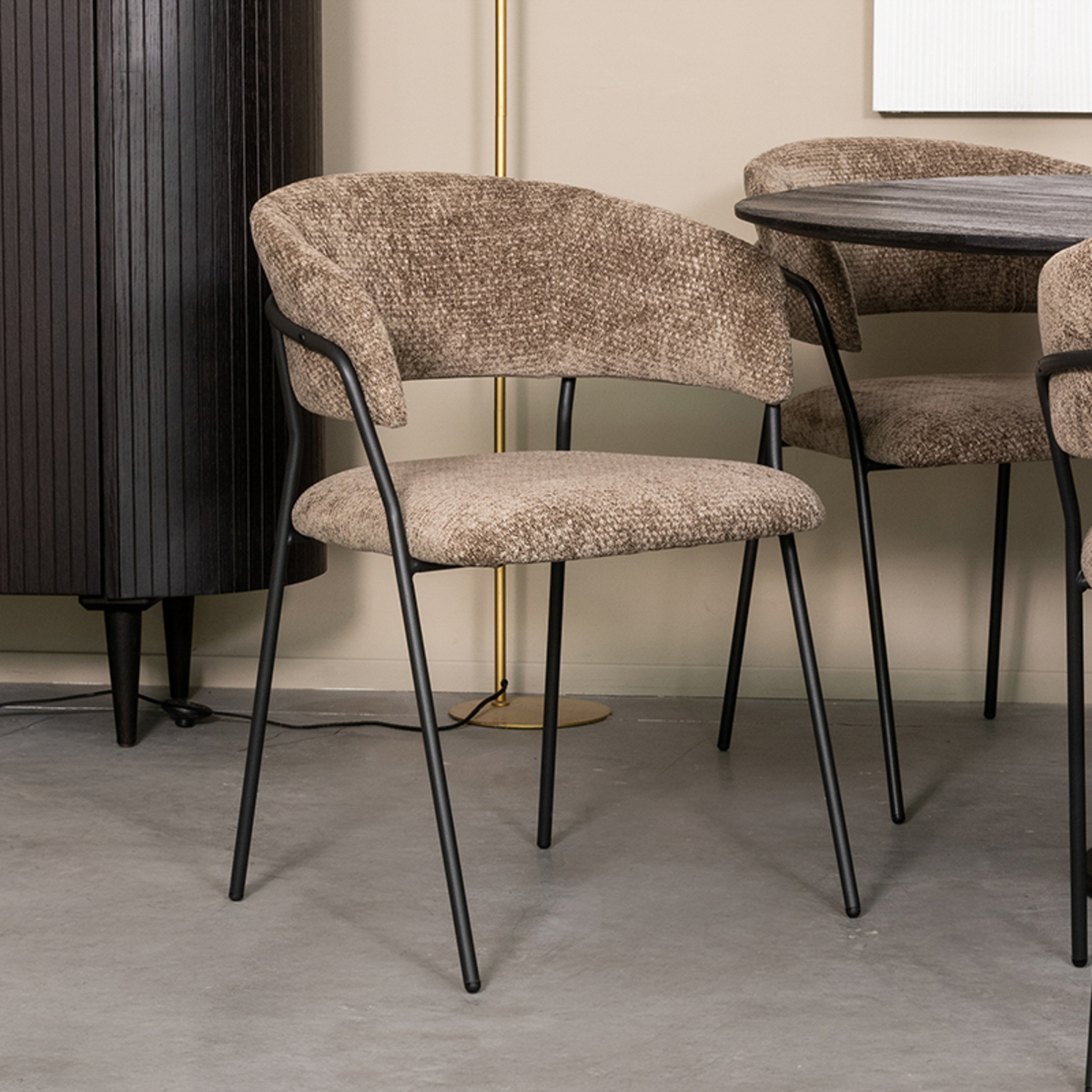 LABEL51 Eetkamerstoel Luuk - Hunter - Elite - Black Frame