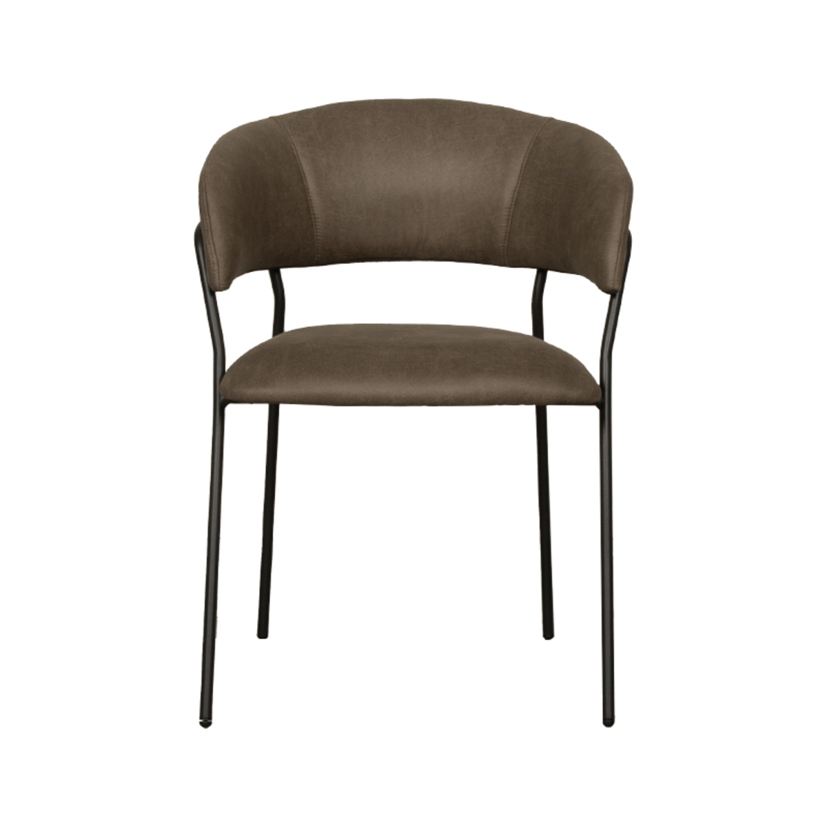 LABEL51 Eetkamerstoel Luuk - Moss - Micro Suede - Black Frame - Afbeelding 3