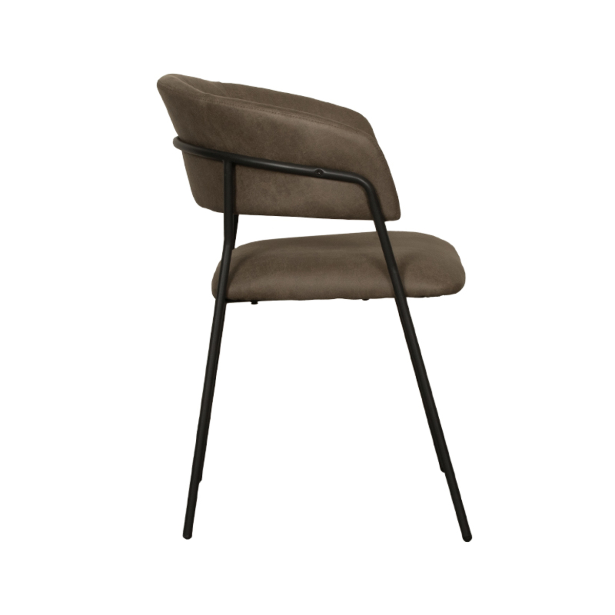 LABEL51 Eetkamerstoel Luuk - Moss - Micro Suede - Black Frame - Afbeelding 4