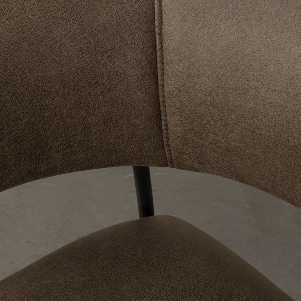 LABEL51 Eetkamerstoel Luuk - Moss - Micro Suede - Black Frame - Afbeelding 6