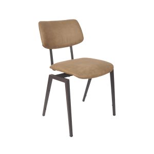 LABEL51 Eetkamerstoel I_Stapelbare Schoolstoel - Moss - Micro Suede - One Size