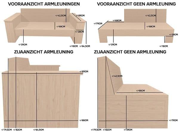 Loungebank hout - Afbeelding 26
