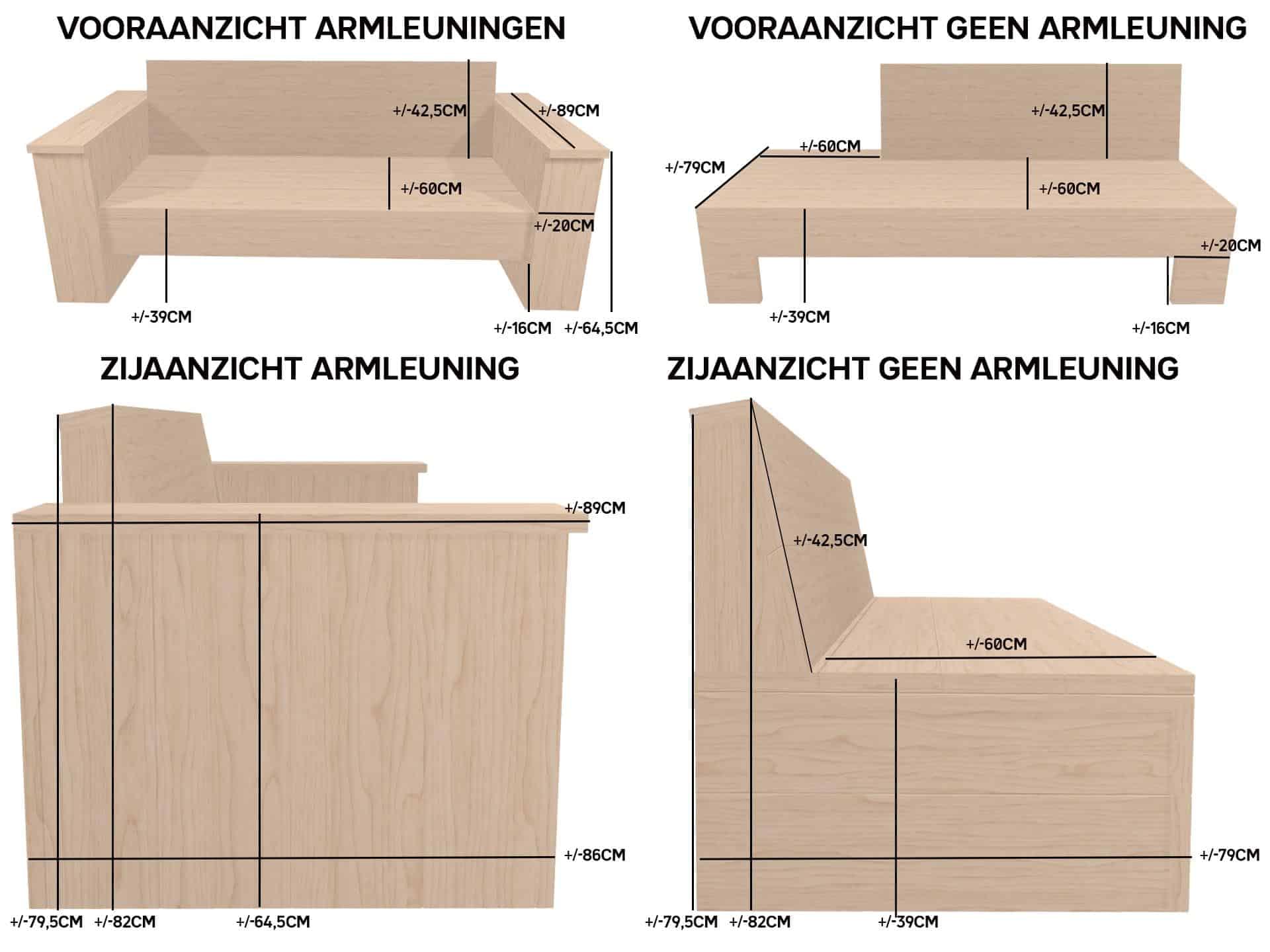 Houten loungebank - Afbeelding 22