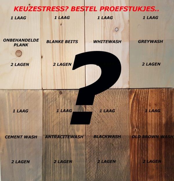 Proefstukjes beitskleuren