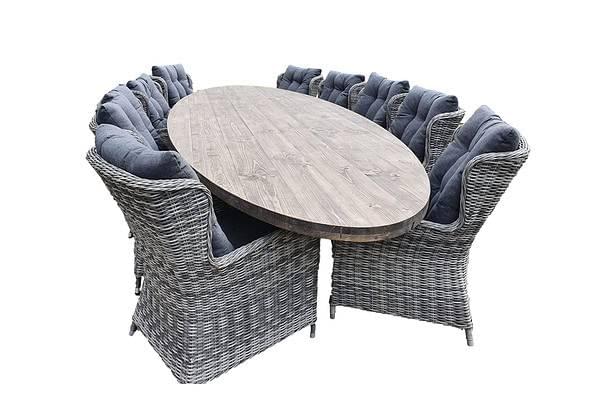 Ovale tuintafel.