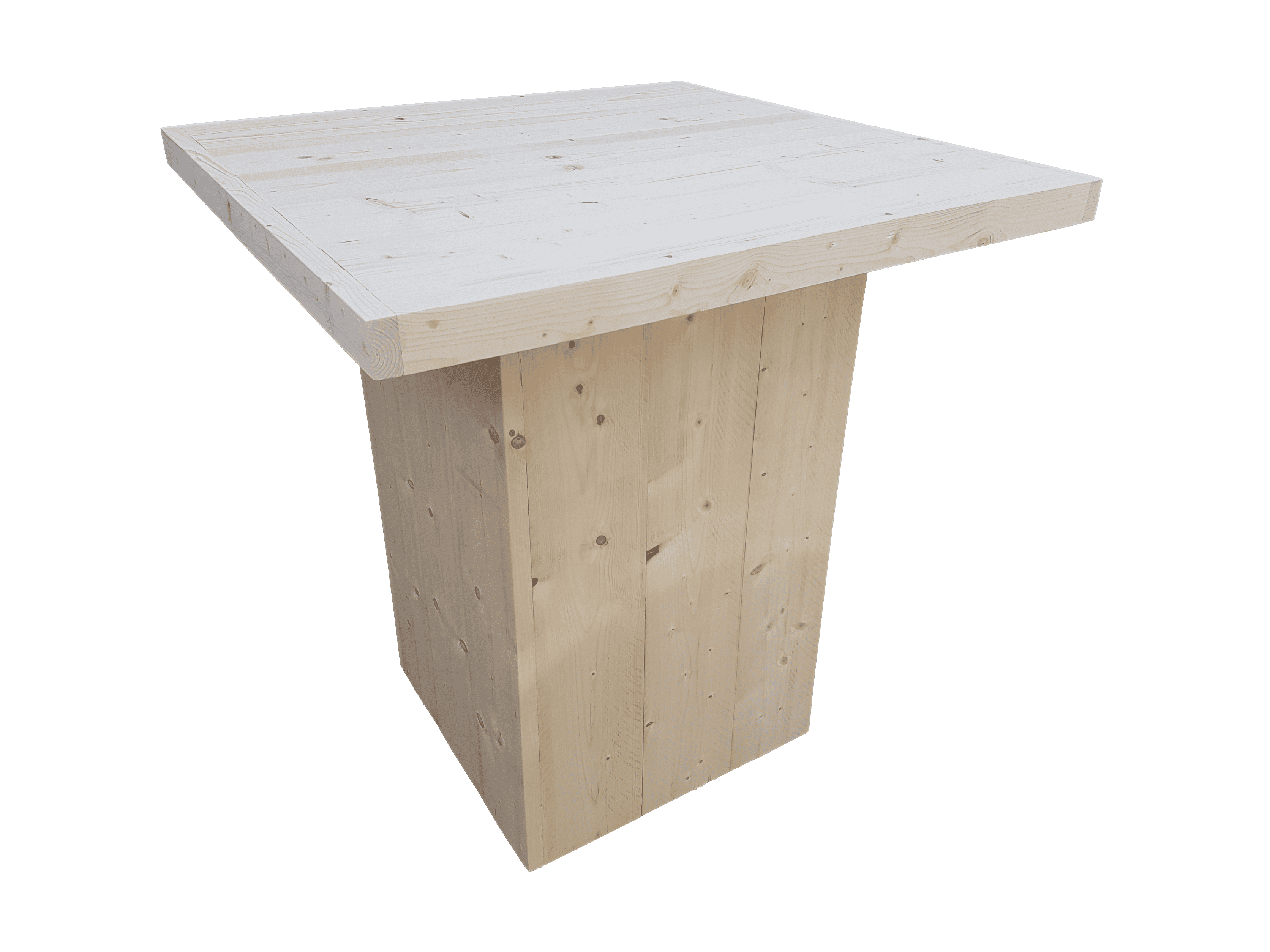 Bartafel buiten steigerhout