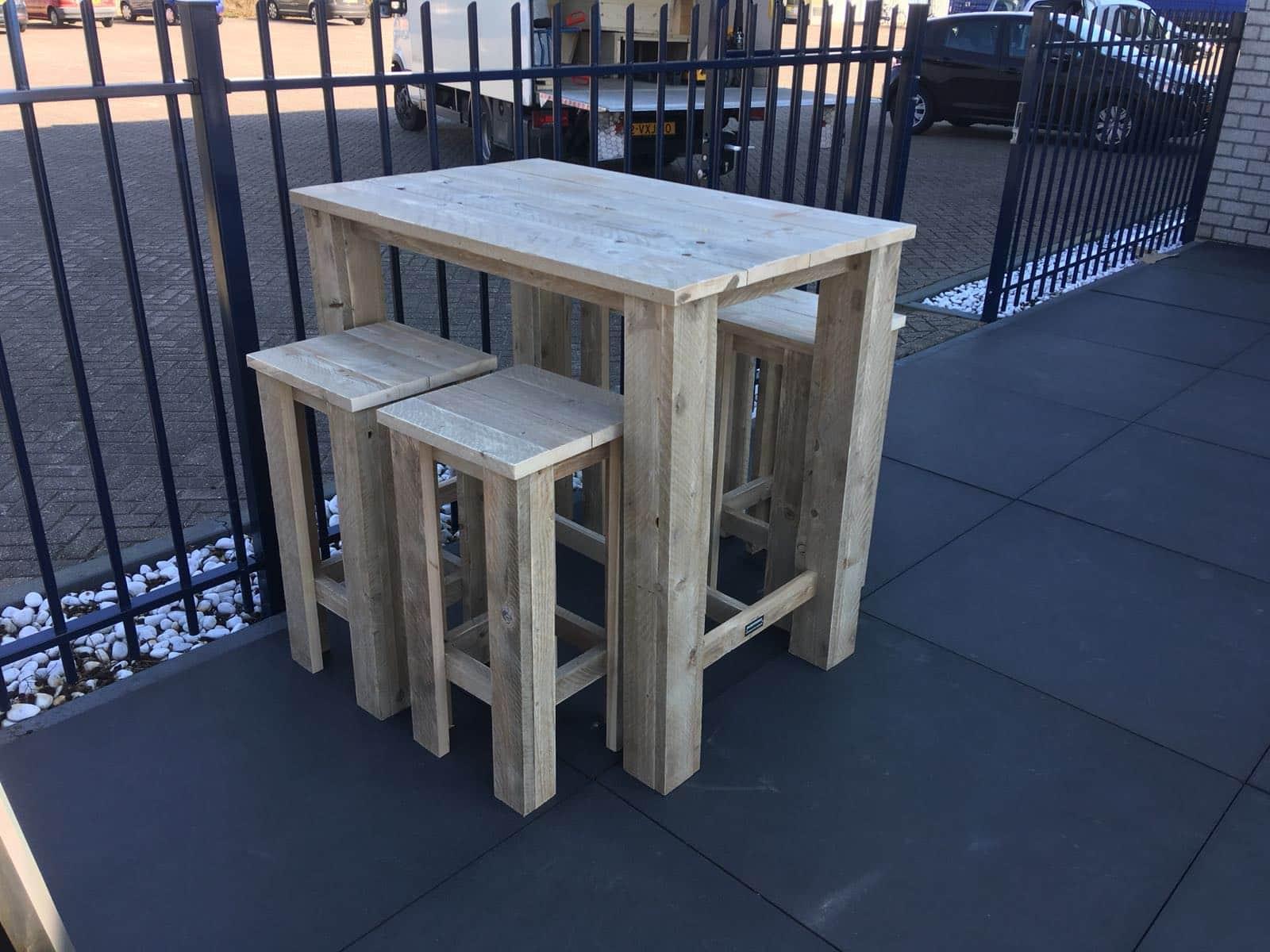 Steigerhouten bartafel - Afbeelding 5