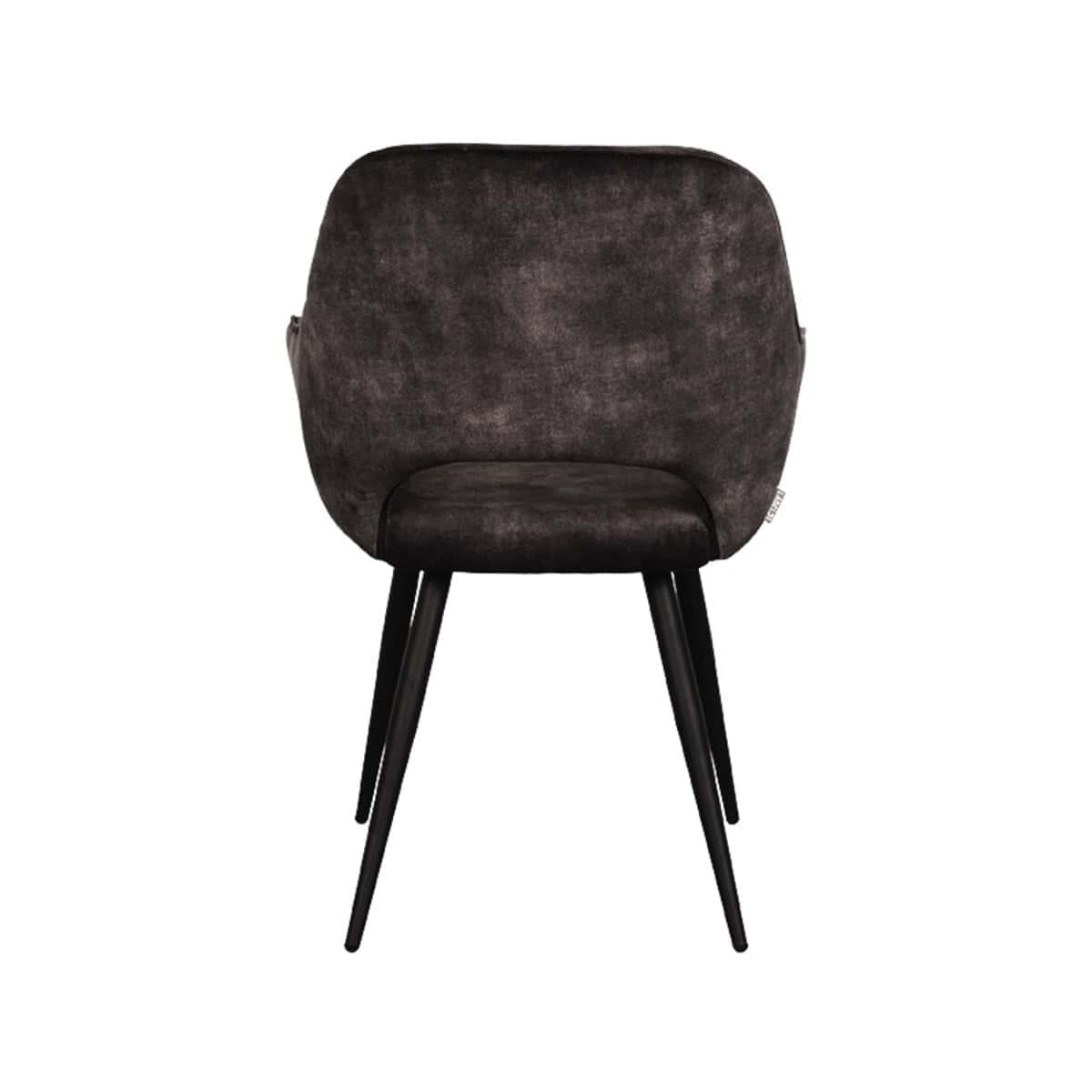 LABEL51 Eetkamerstoel Fer - Antraciet - Velours - Afbeelding 4