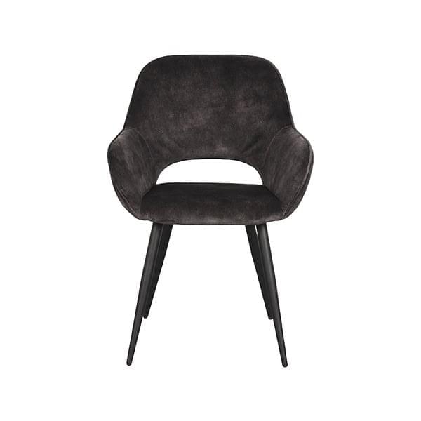 LABEL51 Eetkamerstoel Fer - Antraciet - Velours - Afbeelding 2