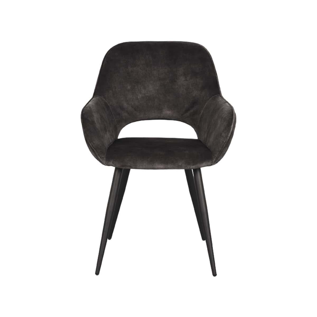 LABEL51 Eetkamerstoel Fer - Antraciet - Velours - Afbeelding 2