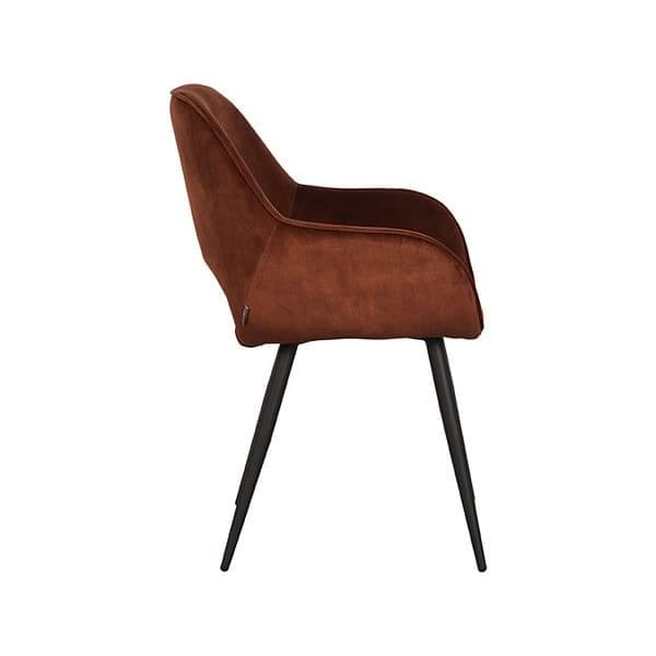 LABEL51 Eetkamerstoel Fer - Rust - Velours - Afbeelding 3