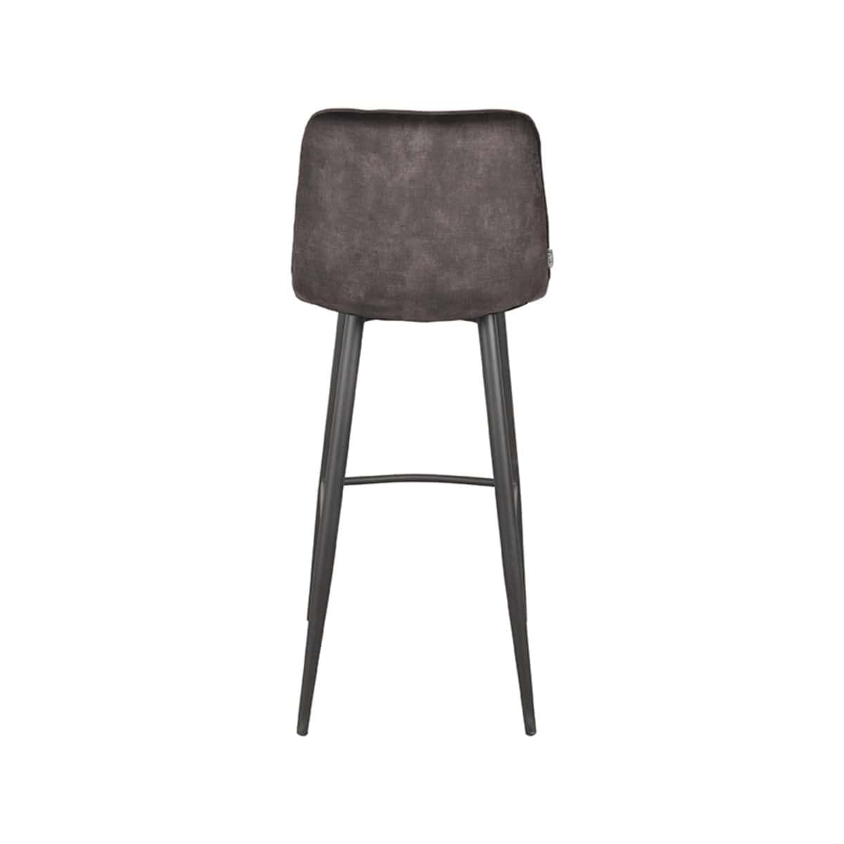 LABEL51 Barkruk Jelt 45x48x107 cm - Antraciet - Velours - Afbeelding 5