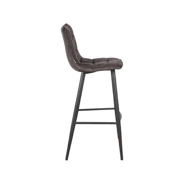 LABEL51 Barkruk Jelt 45x48x107 cm - Antraciet - Velours - Afbeelding 4