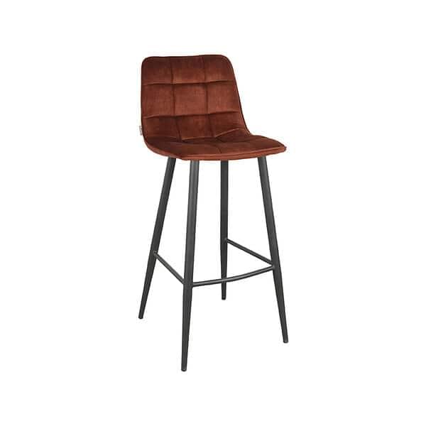 LABEL51 Barkruk Jelt - Rust - Velours - Afbeelding 2