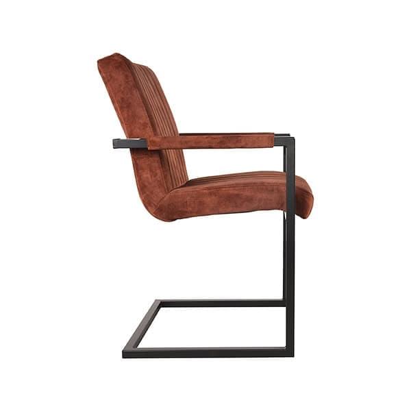 LABEL51 Eetkamerstoel Milo - Rust - Velours - Afbeelding 3