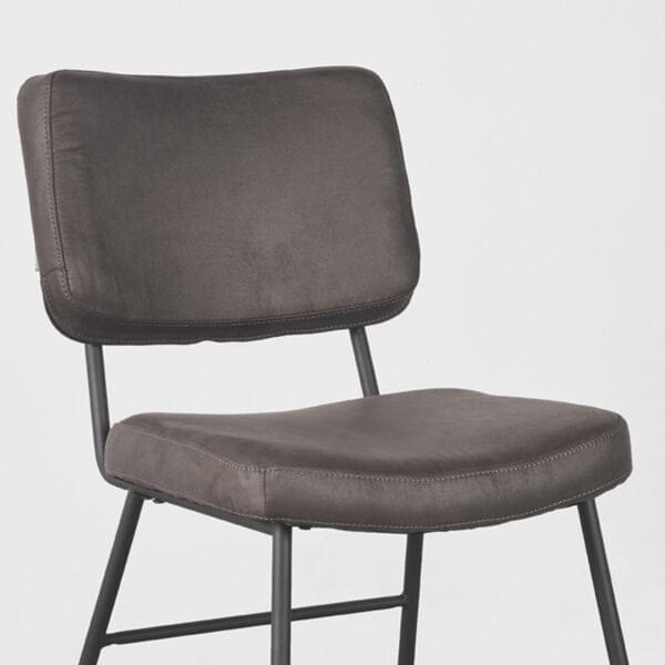 LABEL51 Eetkamerstoel Noah - Antraciet - Micro Suede - Afbeelding 5