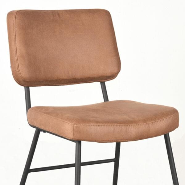 LABEL51 Eetkamerstoel Noah - Cognac - Micro Suede - Afbeelding 5