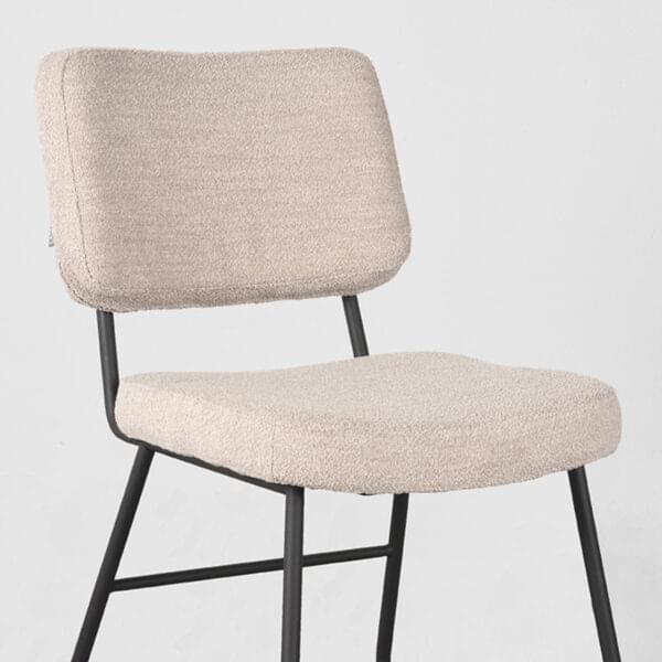 LABEL51 Eetkamerstoel Noah - Naturel - Boucle - Afbeelding 5