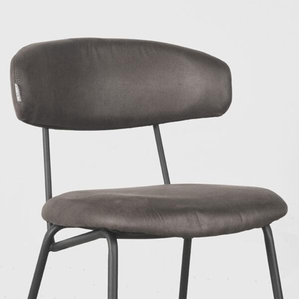 LABEL51 Eetkamerstoel Zack - Antraciet - Micro Suede - Afbeelding 5
