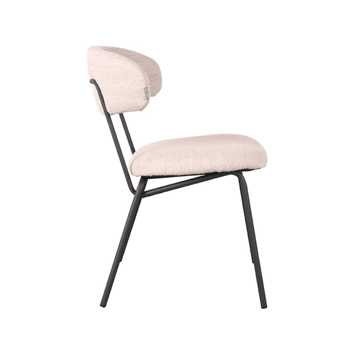 LABEL51 Eetkamerstoel Zack - Naturel - Stof - Afbeelding 3