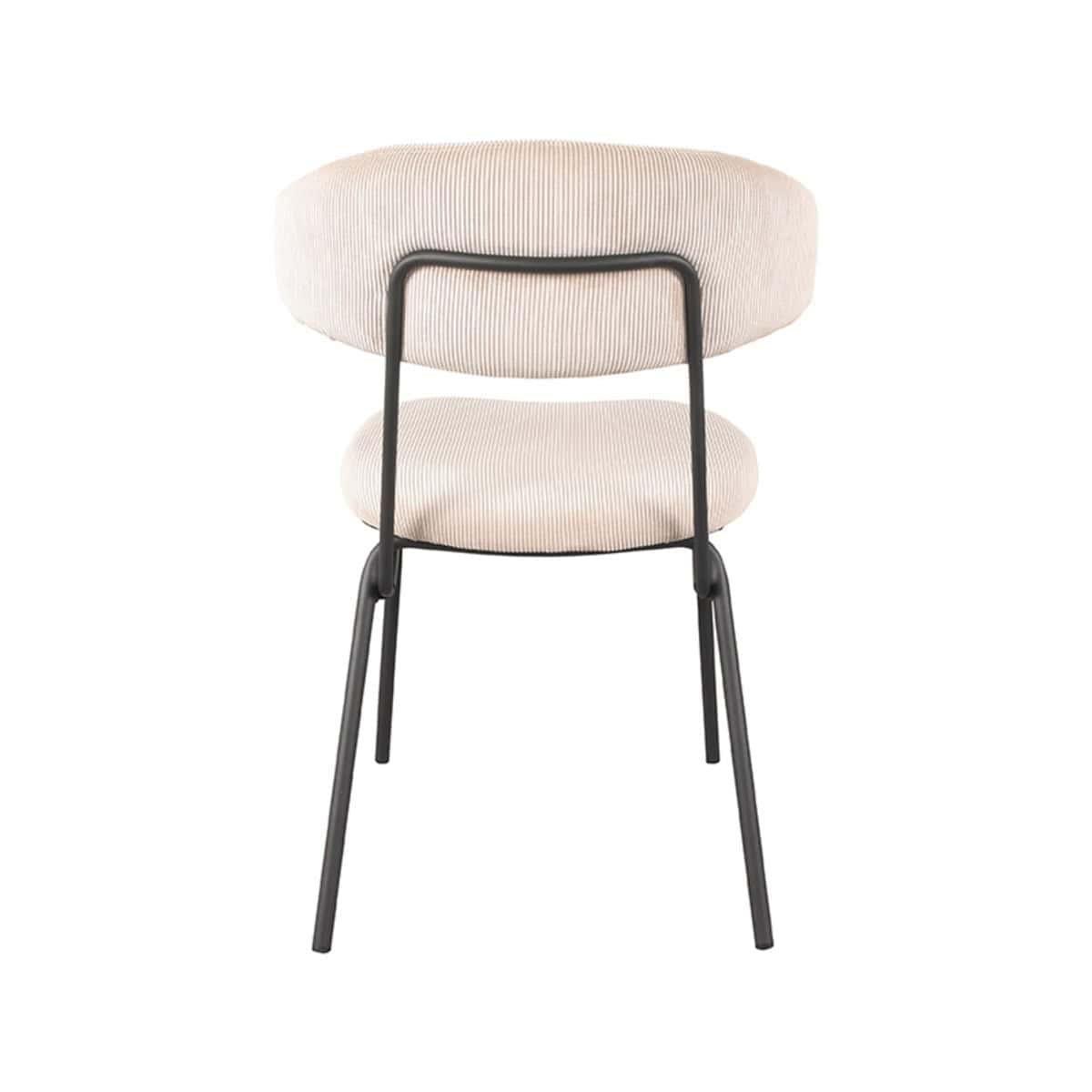 LABEL51 Eetkamerstoel Zack - Naturel - Ribcord - Afbeelding 4