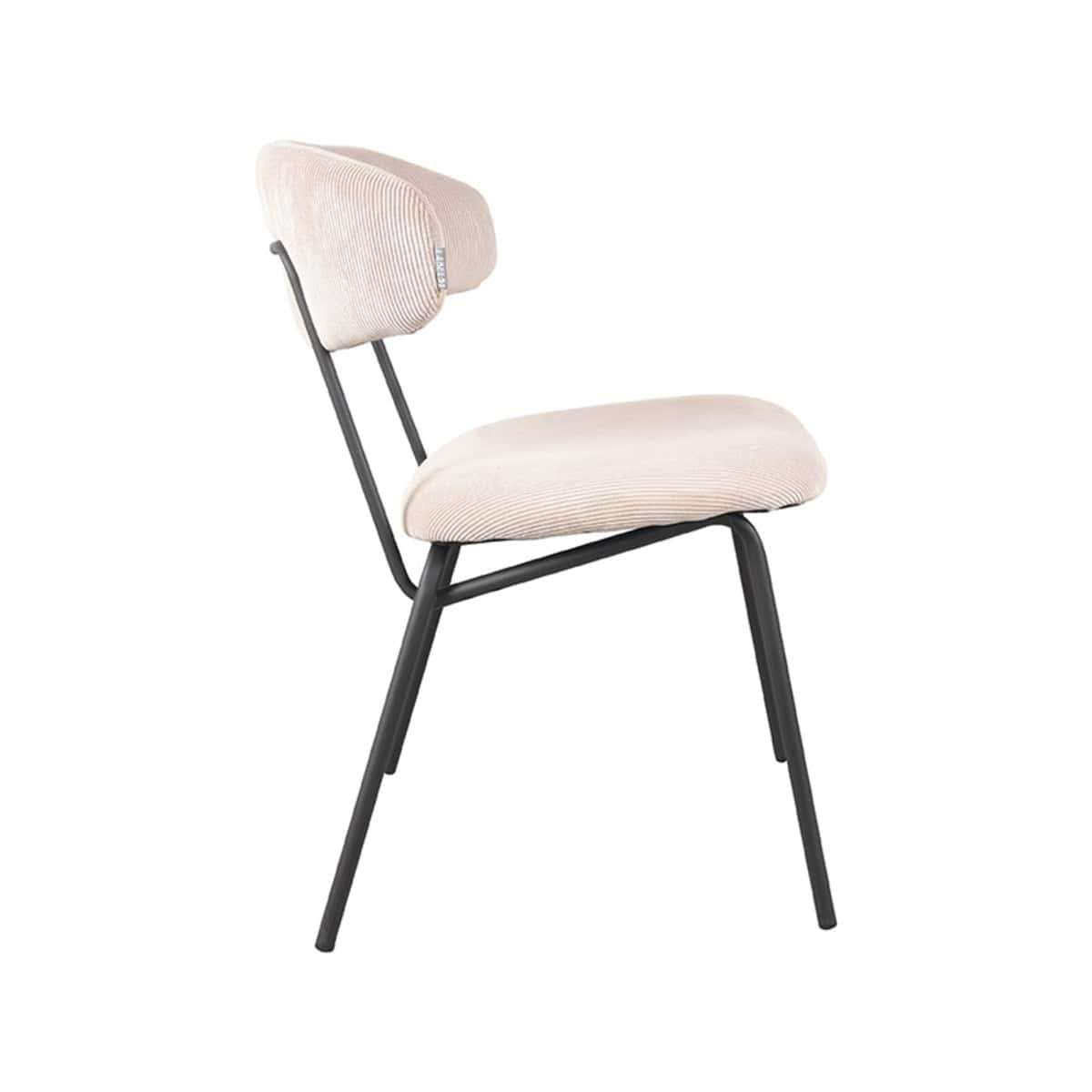 LABEL51 Eetkamerstoel Zack - Naturel - Ribcord - Afbeelding 3