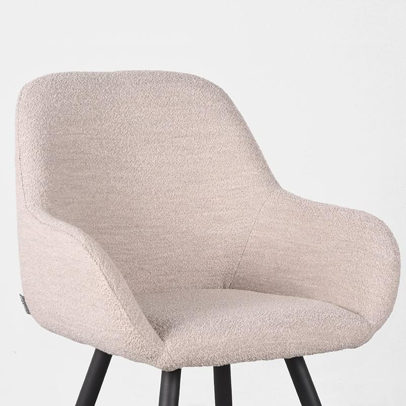 LABEL51 Eetkamerstoel Fender - Naturel - Boucle - Afbeelding 5