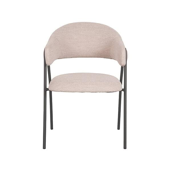 LABEL51 Eetkamerstoel Lowen 58x60x84 cm - Naturel - Boucle - Afbeelding 2