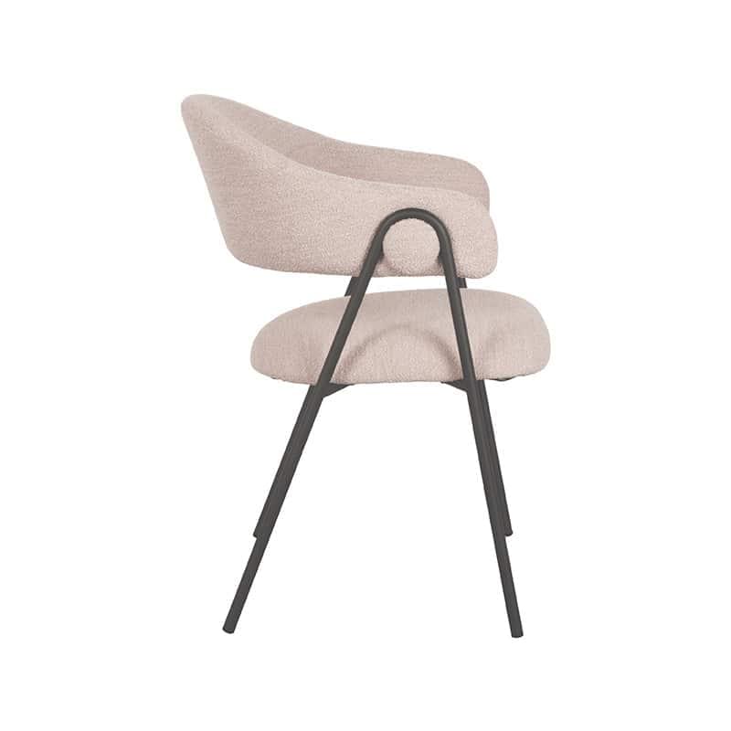 LABEL51 Eetkamerstoel Lowen 58x60x84 cm - Naturel - Boucle - Afbeelding 3
