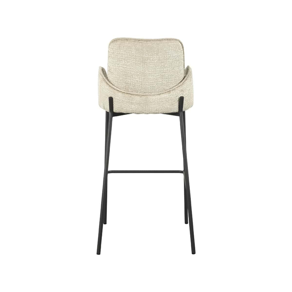 LABEL51 Barkruk Joni - Beige - Fluweel - Zithoogte 78 cm - Afbeelding 5