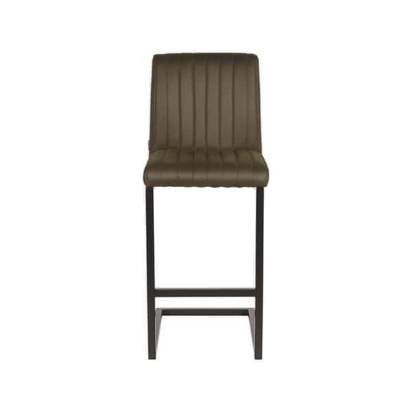 LABEL51 Barkruk Milo - Army green - Microfiber - Afbeelding 3