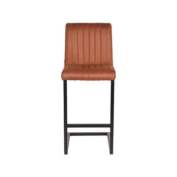 LABEL51 Barkruk Milo - Cognac - Microfiber - Afbeelding 3