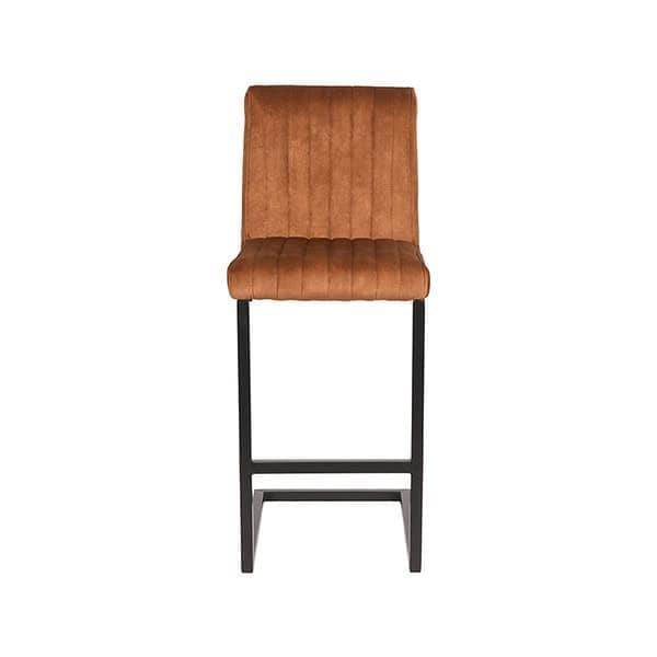 LABEL51 Barkruk Milo - Oker - Velours - Afbeelding 3