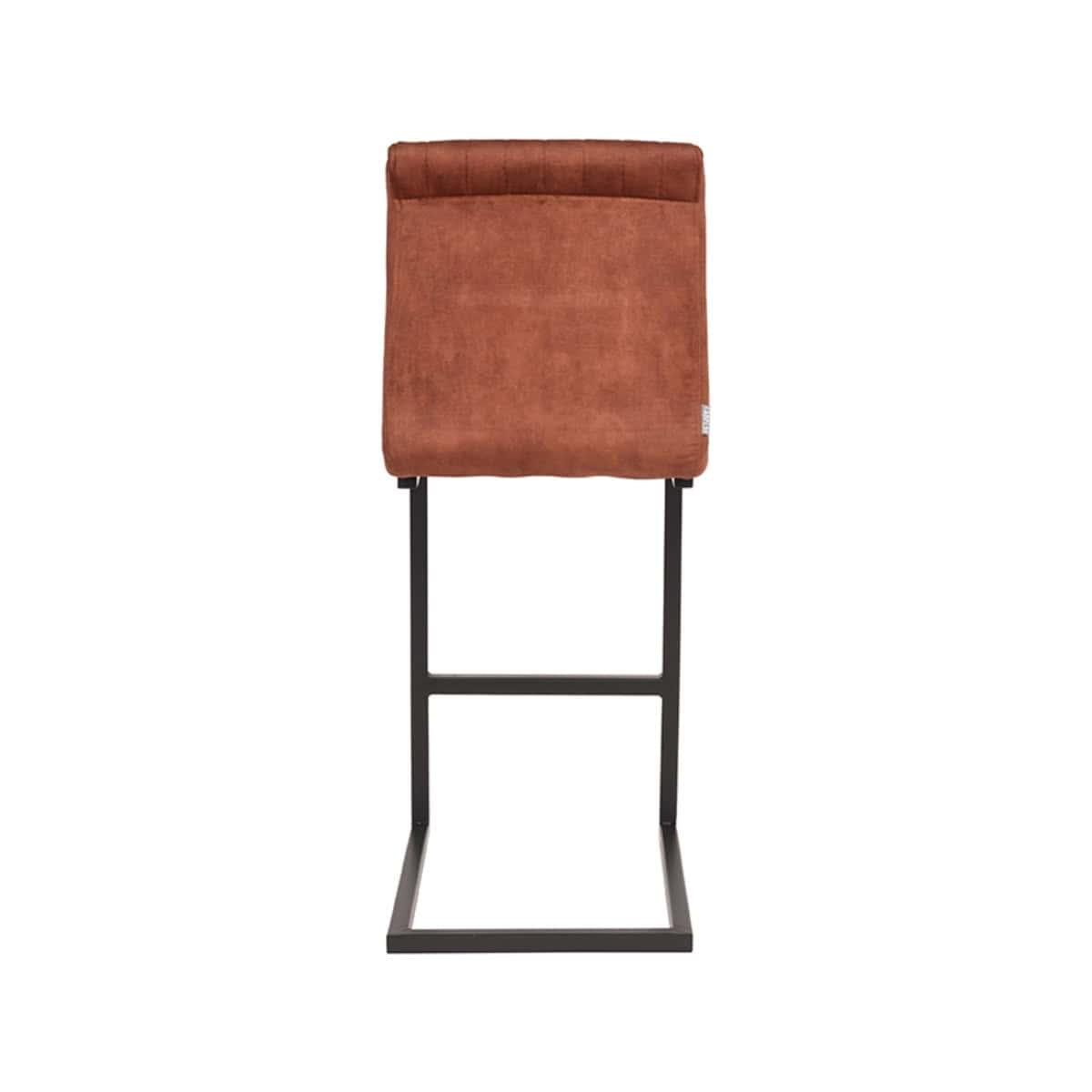 LABEL51 Barkruk Milo - Rust - Velours - Afbeelding 5