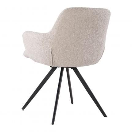 Eetkamerstoel Doreen - Beige - Boucle - Draaibaar